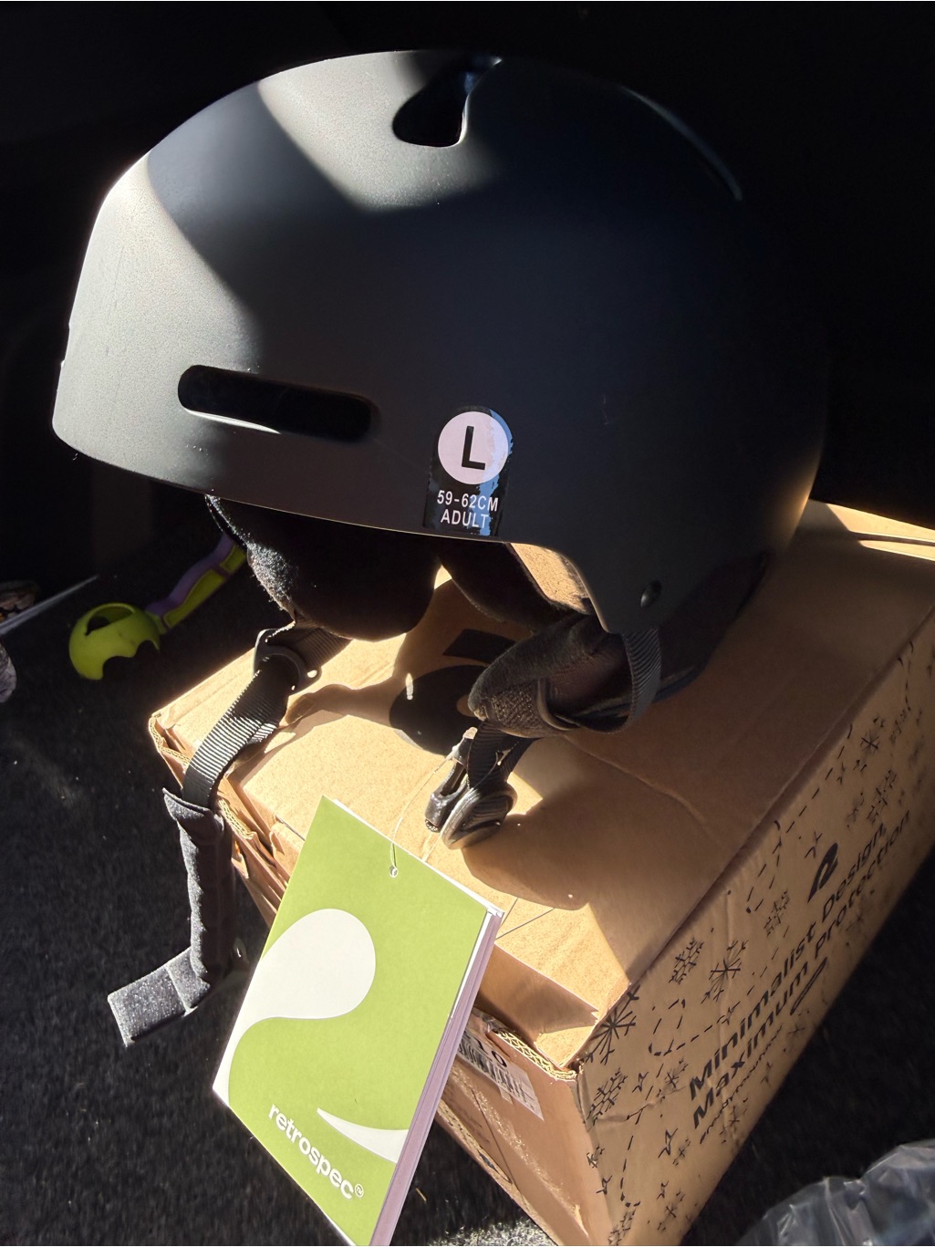 Retrospec Kids Matte Black Helmet - Size L — image 3 of 8